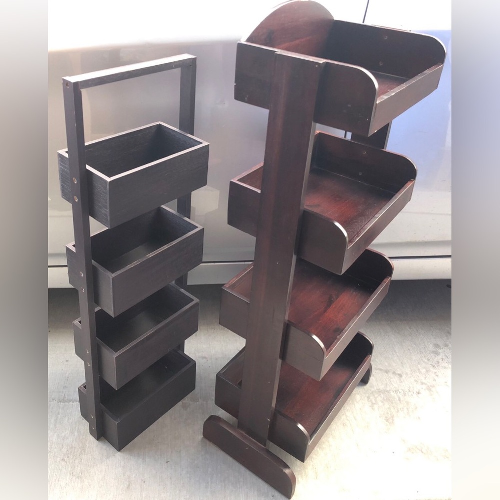 Wooden Bathroom Shelf Beauty Accessories Make Up Towels Storage Organizer Caddy